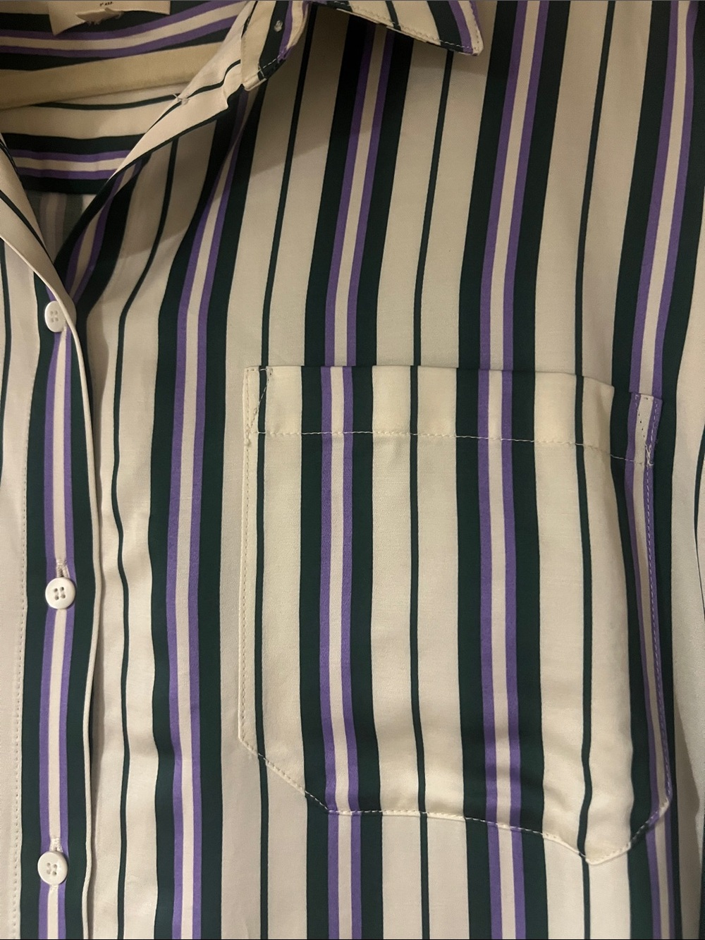 Sezane Max Green & Lilac Stripes - Picture 6 of 7